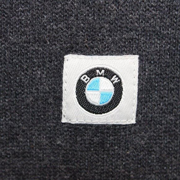 3/$30 BMW Lifestyle Vintage Embroidered Mens Sweater V Neck Charcoal Size XXL - Picture 3 of 5
